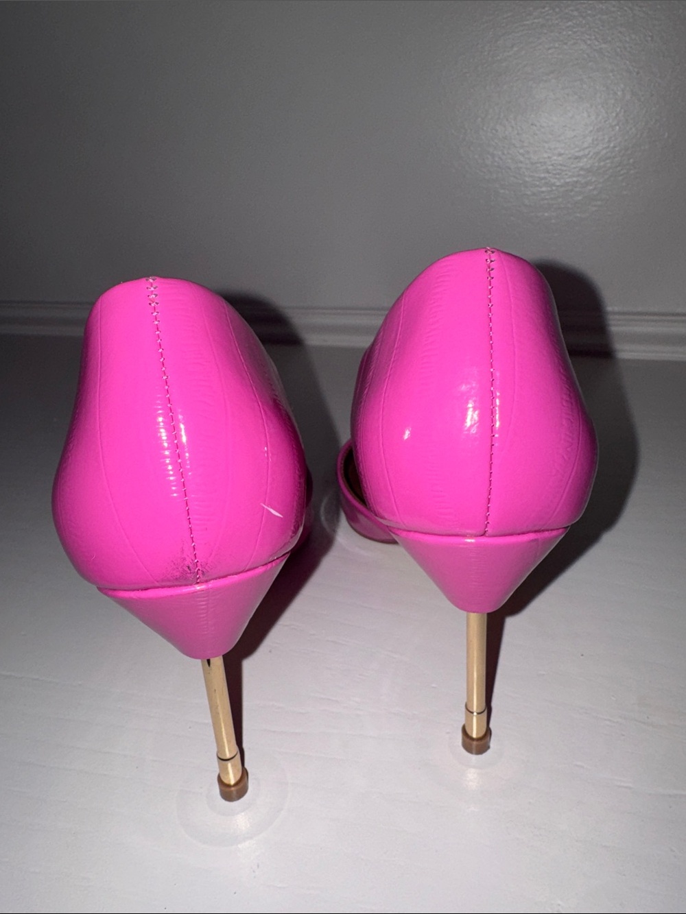 Kurt Geiger Hot Pink Patent Pointed D'Orsay Pumps - Picture 5 of 13